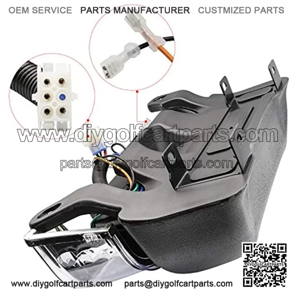 Club Car Precedent Led Head Light with Bumper Replacement or Upgrade for 2004-UP Golf Carts - Image 2