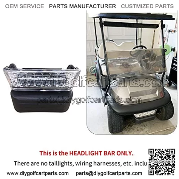 Club Car Precedent Led Head Light with Bumper Replacement or Upgrade for 2004-UP Golf Carts - Image 3