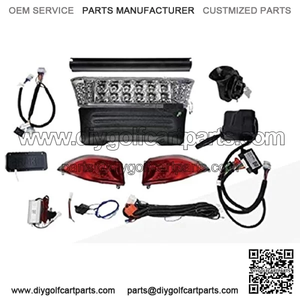 Golf Cart Parts & Accessories Club Car Precedent Deluxe Street Legal LED Light Kit 2008+ w/Hi-Low Beams