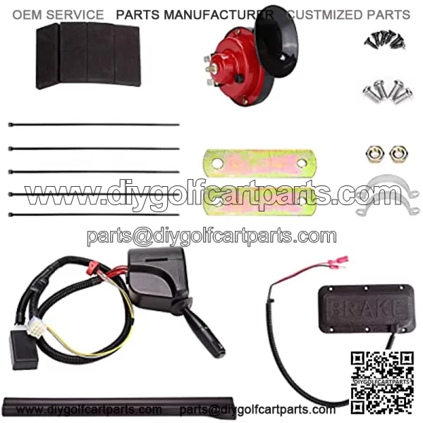 Golf Cart 12 Volt LED Headlight and Tail Light Kit for Club Car DS Carts 1993-up Gas & Electric Models,with upgrade headlights, amber turn signals, brake lights - Image 2