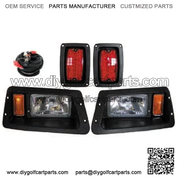 Yamaha G14 - G22 Golf Cart Headlight & LED Tail Light Kit