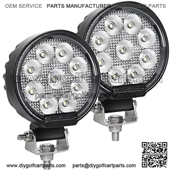 Waterproof LED Pods, 54W 3800LMS 60?? Flood Offroad Light with CREE Led Chips, Off Road Lights, Led Work Lights for Truck Trator Jeep ATV UTV Golf cart Boat, 12v/24v (3.5 inch)