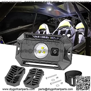 Luz LED de c??pula, Auto Power Plus universal de montaje en barra de rodillo con interruptor de utilidad para el interior del coche, luces de lectura LED para UTV RZR Can-Am 4x4, cami??n, SUV carrito de