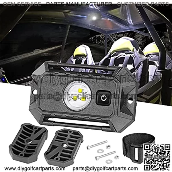 Luz LED de c??pula, Auto Power Plus universal de montaje en barra de rodillo con interruptor de utilidad para el interior del coche, luces de lectura LED para UTV RZR Can-Am 4x4, cami??n, SUV carrito de