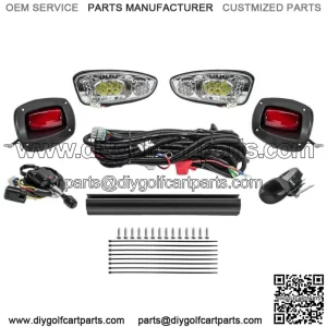 Golf Cart Deluxe Street Legal All LED Light Kit for EZGO RXV 2008-2015