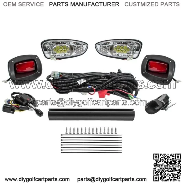 Golf Cart Deluxe Street Legal All LED Light Kit for EZGO RXV 2008-2015