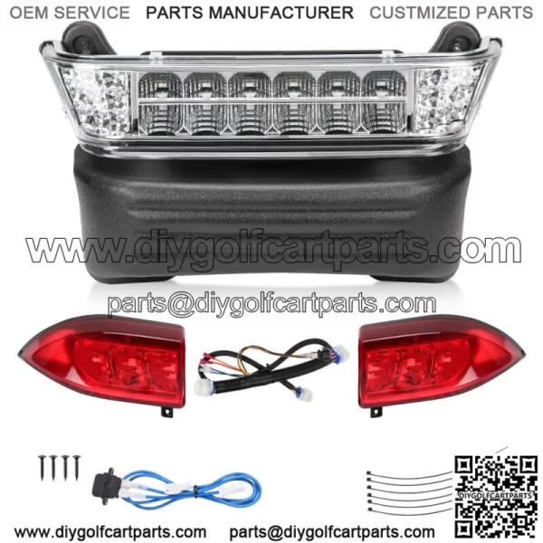 Golf Cart LED Headlight Tail Light Kit w/ Turn Signal for Club Car Precedent