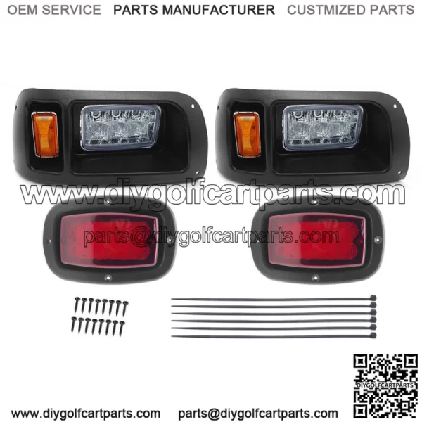 For Club Car DS MODELS Cart LED Headlight & Tail Light Kit 1993-UP Gas & Elec
