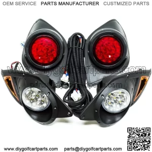 Full LED Light Kit Head & Tail Lights for Yamaha G29 YDR Drive Golf Cart 2007 Up