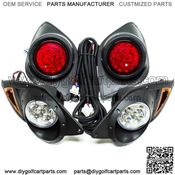 Full LED Light Kit Head & Tail Lights for Yamaha G29 YDR Drive Golf Cart 2007 Up