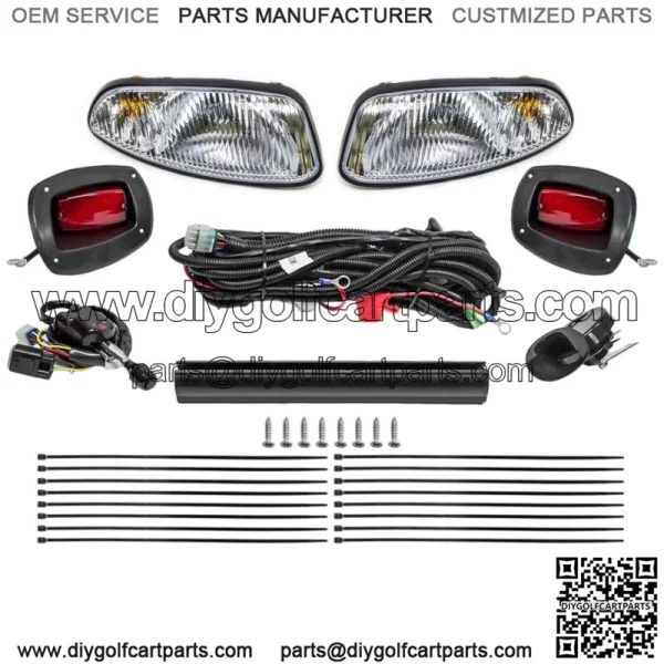 Deluxe Street Legal Head Light Kit for EZGO RXV Golf Carts 2008-2015