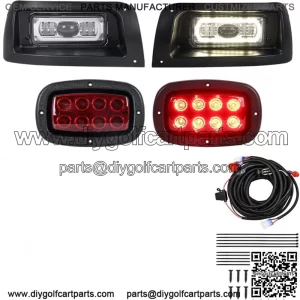 LED Headlight Tail Light Kit Replacement for Club Car DS Golf Carts 1993-up
