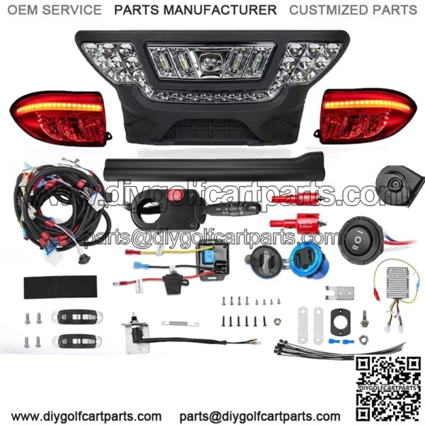 Upgraded Golf Cart Light Kit,Deluxe Plus LED Headlight & Tail Light Kit