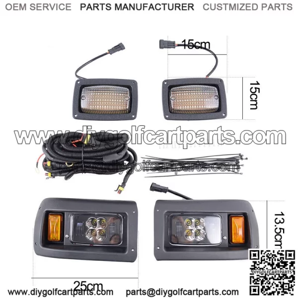 for  Club Car DS Golf Cart Headlight & Tail Light Kit Deluxe Street Package