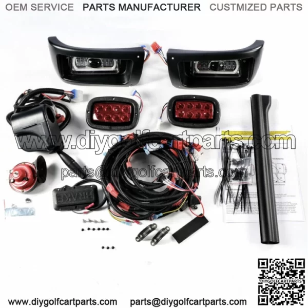 Deluxe For Club Car DS LED Light Kit Turn Signals Brake Light Horn Street Legal