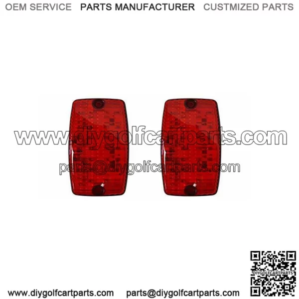 Tail Light Assembly Kit, ( Pair of 2  ) LED Universal Golf Cart, RHOX,