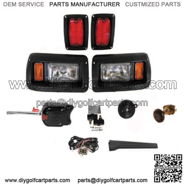 Club Car DS Golf Cart Headlight & Tail Light Kit Deluxe Street Package