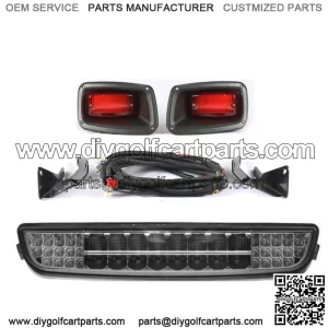 New For EZ-GO TXT 1996-2013 Golf Car LED Light Kit Headlight +Tail Light Kit