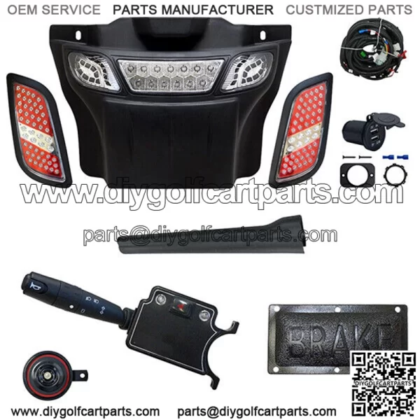 Light Bar Kit, Fits E-Z-Go RXV 08-15 (Deluxe, Pedal Mount), LED, RHOX