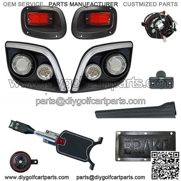 Standard LED Light Kit w/ RGBW LED Running Light, E-Z-Go Express Golf Cart