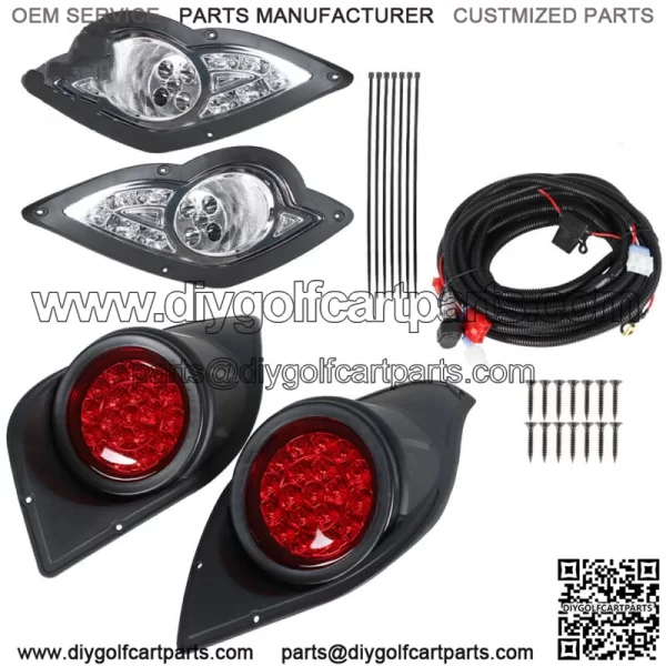 NEW Golf Cart LED Light Kit Headlight + Tail Light Set For Yamaha Drive 2007-UP
