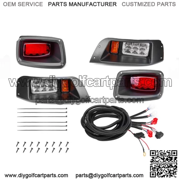 Fit For EZGO TXT Golf Cart Light Kit Basic LED Headlight Taillight 1996-2013