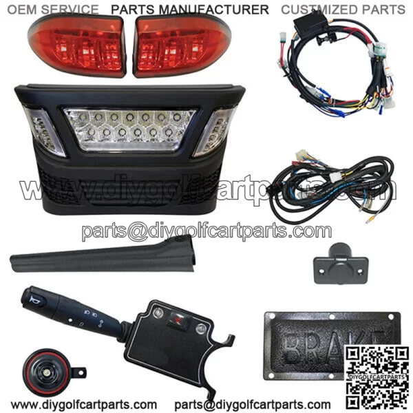 LED Light Bar Kit, Club Car Precedent, Elec 08.5+, 12-48V, Deluxe Pedal