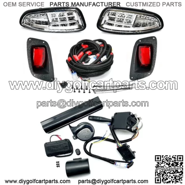 LED Light Kit for EZGO RXV (2016-Up) w/ Horn, Turn Signal Kit, Brake Switch