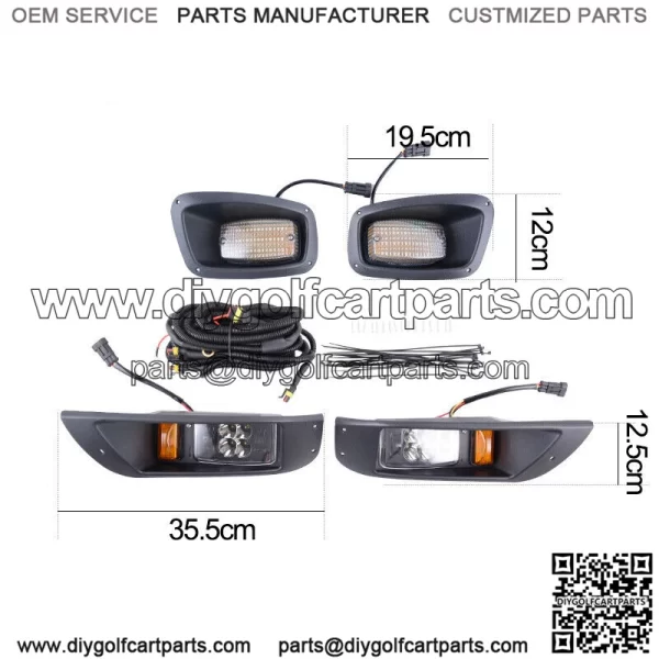 for EZGO TXT Golf Cart Headlight & Tail Light Kit Deluxe Street Package 96-2013