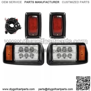 LED Factory Style Light Kit, Black, Fits Club Car DS years 1993+, 12-48V