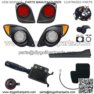 Light Kit, Fits Yamaha Drive2, 20+, 12-48v, Deluxe, OE Pedal Mount, RHOX