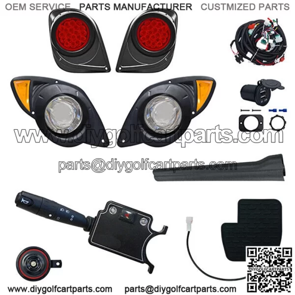 Light Kit, Fits Yamaha Drive2, 20+, 12-48v, Deluxe, OE Pedal Mount, RHOX