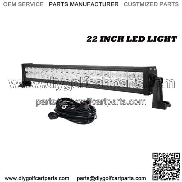 22"inch Bumper Led Work Light Bar+ Wiring Kit For Club Car EZGO Yamaha Golf Cart