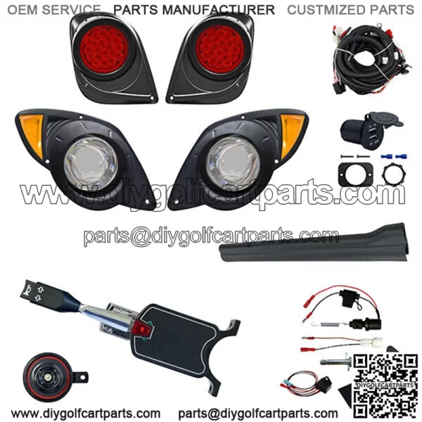Standard LED Adjustable Light Kit for 12-48V Yamaha Drive2 2017-Up Golf Cart