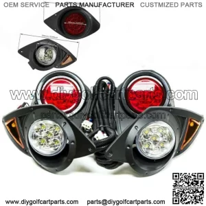 Full LED light Kit Headlight & Tail Light for Yamaha G29 Drive Golf Cart 2007-Up