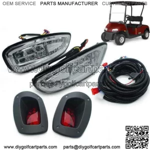 LED Headlight Kit w/Tail Light Switch 2008-2015 G&E Golf Cart For EZGO Ez-Go RXV