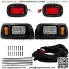 Club Car DS Light Kit Golf Carts 12V LED Headlights & Tail Lights Kit Combo Street Legal for Club Car DS Gas & Electric(1993 & Newer Models)