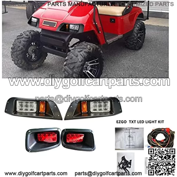 EZGO TXT LED Light Kit W/Upgrade Harne| Golf Cart LED Light Kit for EZGO TXT 1996-2013 Gas&Electric - Image 2