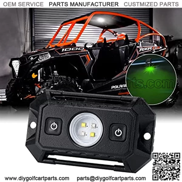 UTV Interior Light w/Switch Universal LED Dome Light Utility Roll Bar Cage Light Accessories Light Truck Bed Light for UTV ATV RZR 4x4 Can-Am Polaris Truck-White/Green