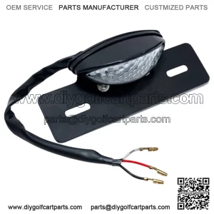 Golf Cart License Plate Holder with LED Tag and Brake Light