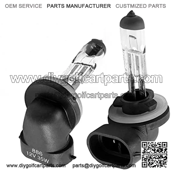 Golf Cart Halogen Headlight Bulb for Club Car DS & Precedent and EZGO 12V/37 Watt Replaces OEM # 101988101, 74004G01