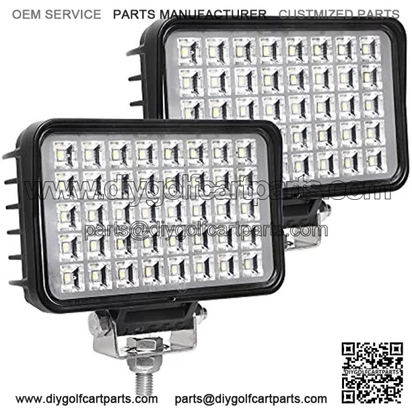 New 6 Inch Led Work Light for Truck, 80W 6800Lumens Flood Light Off Road Light for Jeep Tractor SUV ATV, 12/24V