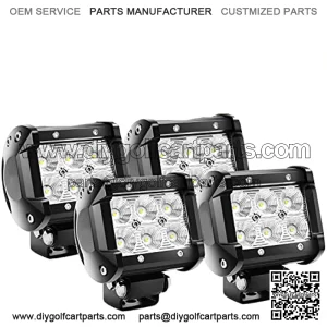 LED Pods 4PCS 18W 1260lm Flood LED Light Bar Driving Fog Light Off Road Lights Work Light 24V 12V For Motorcycles Van Camper Wagon Car Pickup ATV UTV SUV Truck Boat