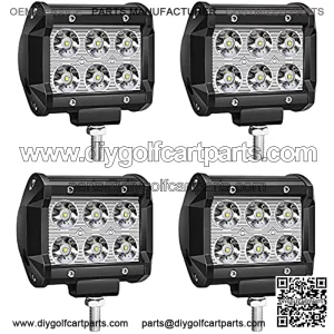 LED Pod Lights 4 Inch 18W 1800LM (Per Light) Waterproof Offroad Driving Lights Fog Lights Spot Beam LED Cubes Lights for Pickup Truck Jeep ATV UTV Boats,4Pack