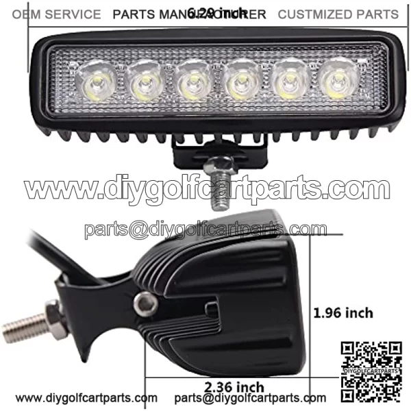 Senlips Led Light Bar 2PCS 18W Spot Led Fog Lights Off Road ATV Boat Trucks Waterproof Lights Led Driving Work Lamp for Vehicle Accessories - Image 4