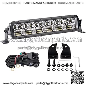 LED Light Bar, 12 Inch 162W Off Road LED Light Bar Dual Row LED Work Lights Spot Flood Combo Fog Light with Wiring Harness LED Driving Light for Truck ATV UTV SUV Tractor Boat