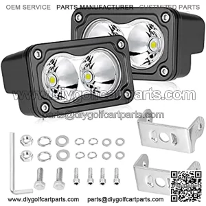 LED Pods, AKD Part 3 inch Driving Lights 40W Spot Lights Off Road Work Lights LED Cubes Light Bar Pods LED Bumper Lights White 2 Pack for Truck Motor ATV UTV SUV Pickup Boat