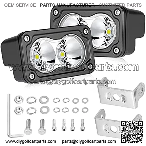 LED Pods, AKD Part 3 inch Driving Lights 40W Spot Lights Off Road Work Lights LED Cubes Light Bar Pods LED Bumper Lights White 2 Pack for Truck Motor ATV UTV SUV Pickup Boat