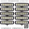 10pcs 18W 6 Inch LED Work Light Spot Beam Single Row LED Light Bar 12V 24V Super Slim Offroad Driving Lights Fog Lamps for Truck Tractor Boat 4x4 Car SUV ATV