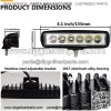 10pcs 18W 6 Inch LED Work Light Spot Beam Single Row LED Light Bar 12V 24V Super Slim Offroad Driving Lights Fog Lamps for Truck Tractor Boat 4x4 Car SUV ATV - Image 2
